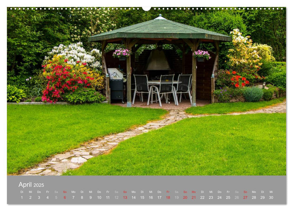 Romantische Garten-Paradiese (CALVENDO Premium Wandkalender 2025)