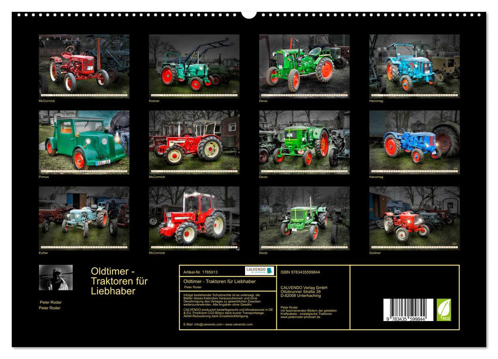 Oldtimer - Traktoren für Liebhaber (CALVENDO Premium Wandkalender 2025)