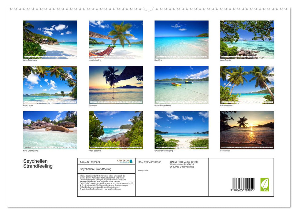 Seychellen Strandfeeling (CALVENDO Premium Wandkalender 2025)