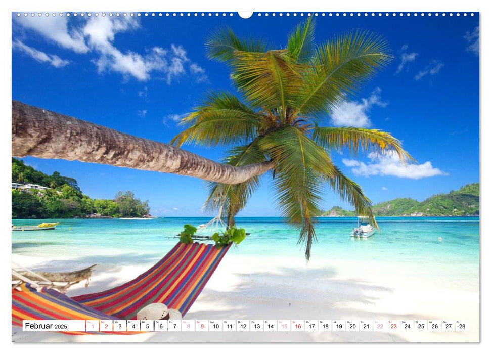 Seychellen Strandfeeling (CALVENDO Premium Wandkalender 2025)