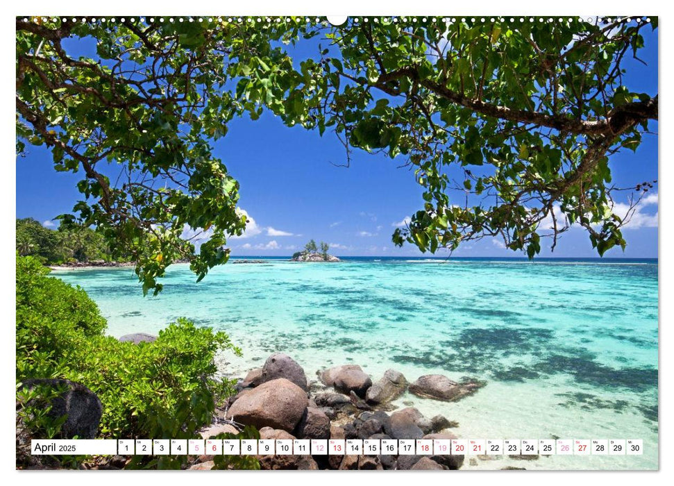 Seychellen Strandfeeling (CALVENDO Premium Wandkalender 2025)