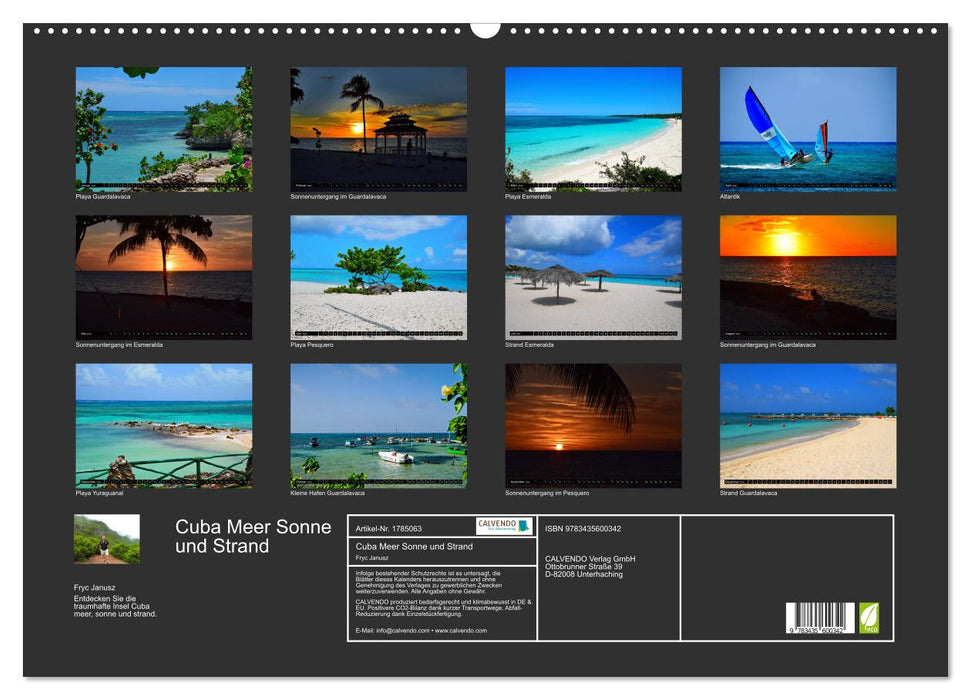 Cuba Meer Sonne und Strand (CALVENDO Wandkalender 2025)