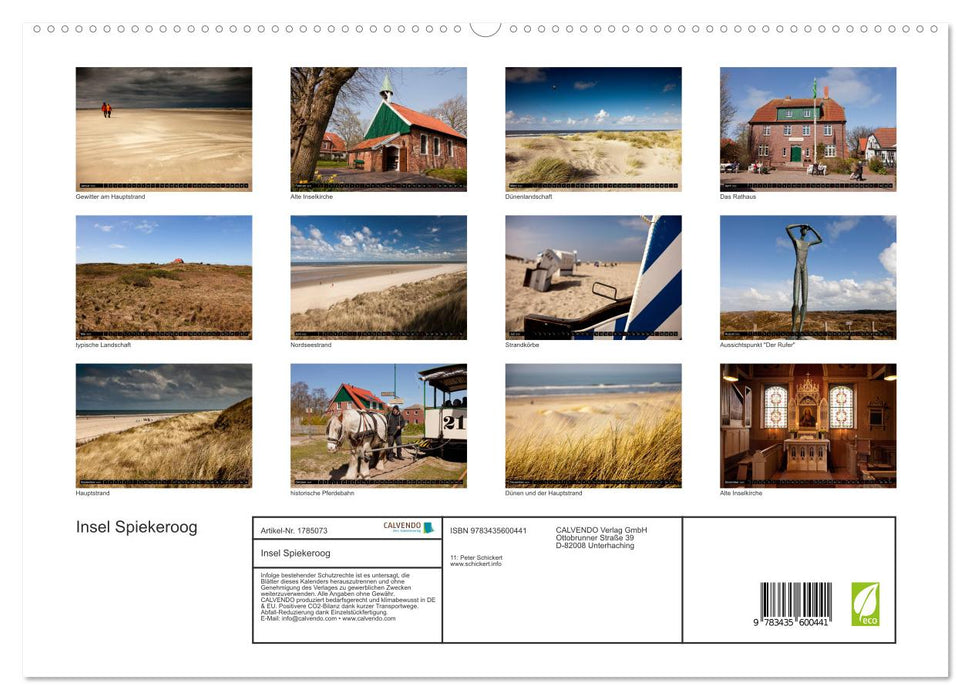 Insel Spiekeroog (CALVENDO Premium Wandkalender 2025)