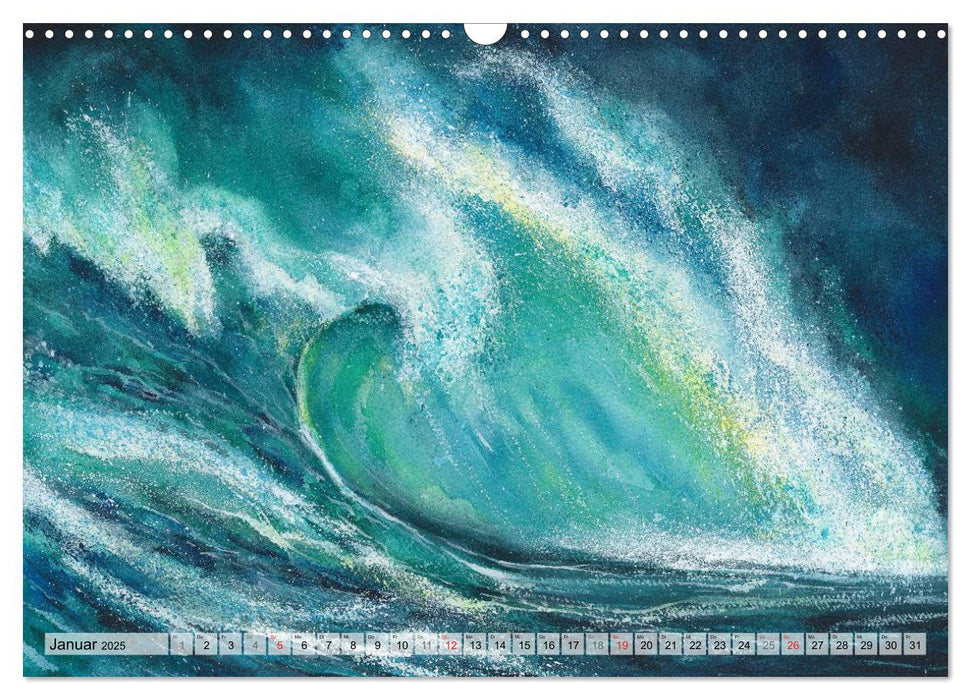 Komm mit ans Meer – Aquarelle (CALVENDO Wandkalender 2025)