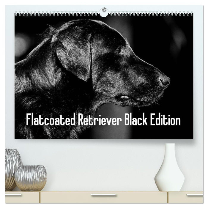 Flatcoated Retriever Black Edition (CALVENDO Premium Wandkalender 2025)