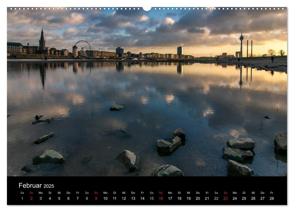 Düsseldorf - Rheinansichten (CALVENDO Premium Wandkalender 2025)