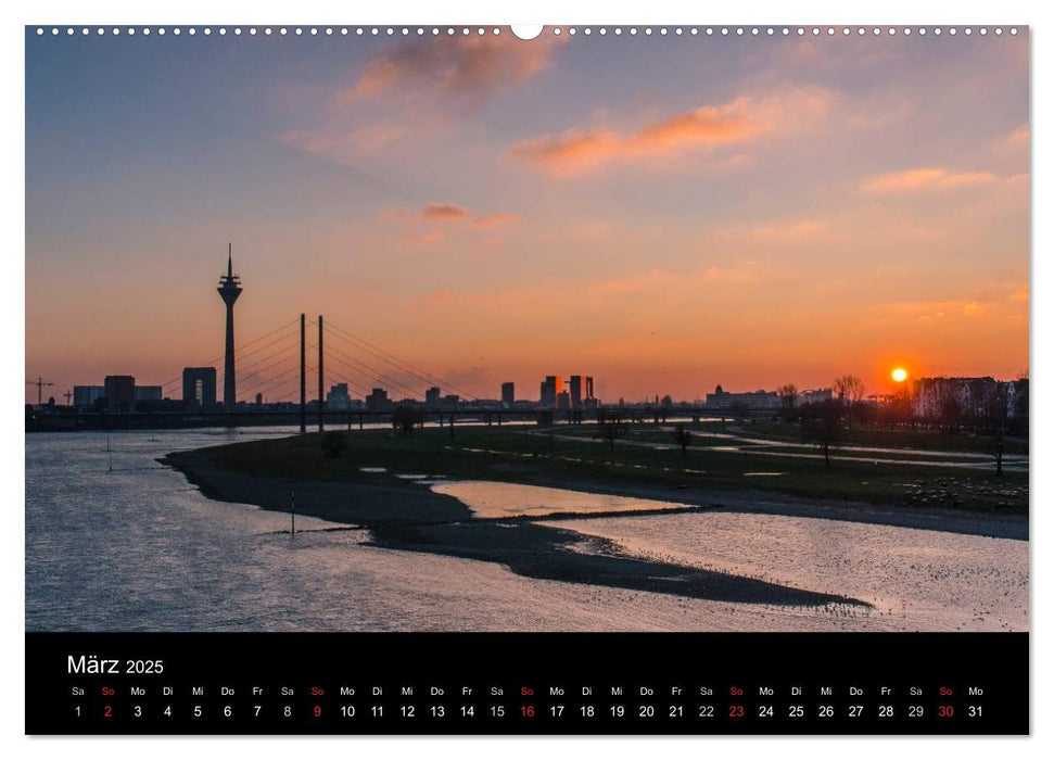 Düsseldorf - Rheinansichten (CALVENDO Premium Wandkalender 2025)