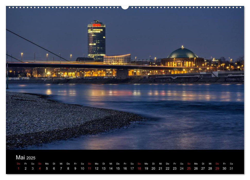 Düsseldorf - Rheinansichten (CALVENDO Premium Wandkalender 2025)