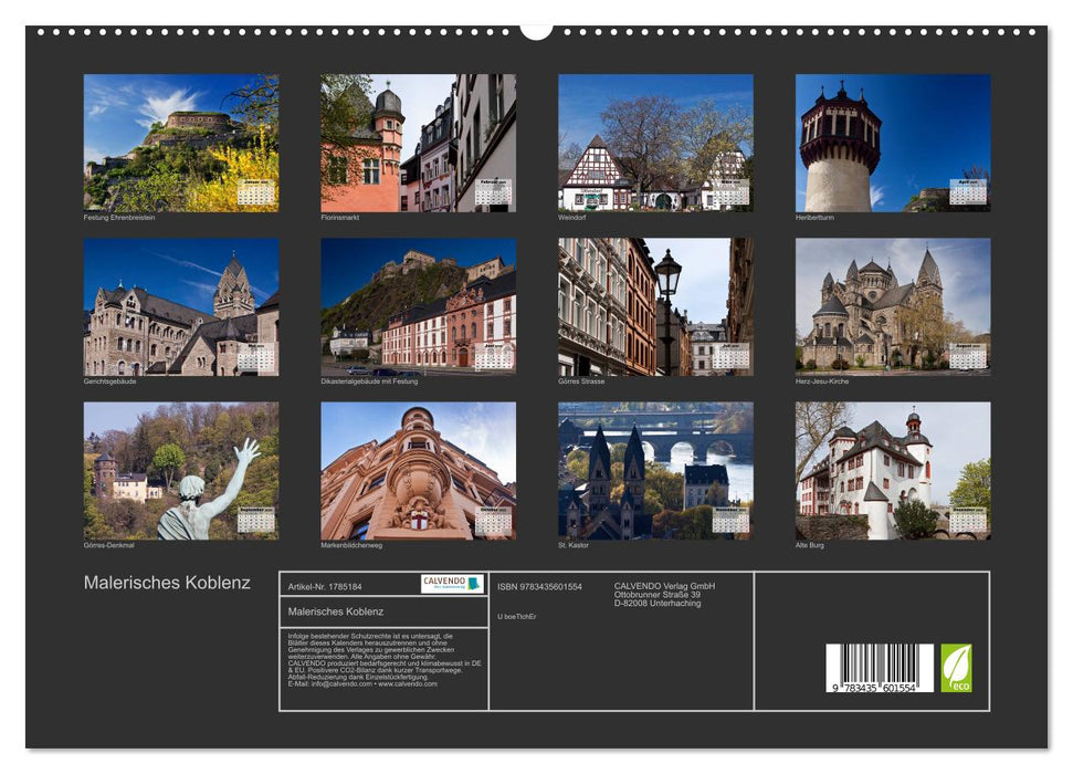 Malerisches Koblenz (CALVENDO Premium Wandkalender 2025)