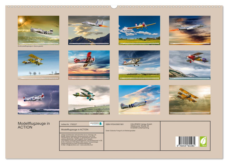 Modellflugzeuge in ACTION (CALVENDO Premium Wandkalender 2025)