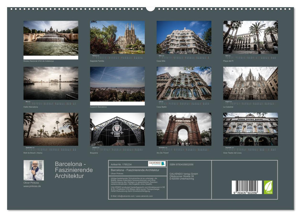 Barcelona - Faszinierende Architektur (CALVENDO Premium Wandkalender 2025)