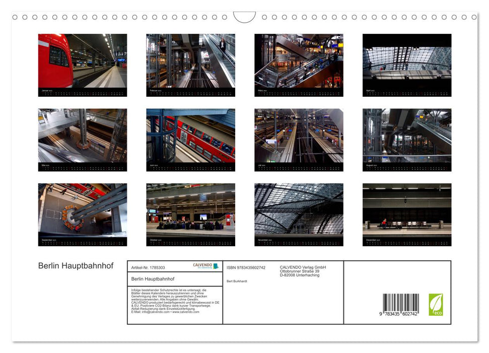 Berlin Hauptbahnhof (CALVENDO Wandkalender 2025)