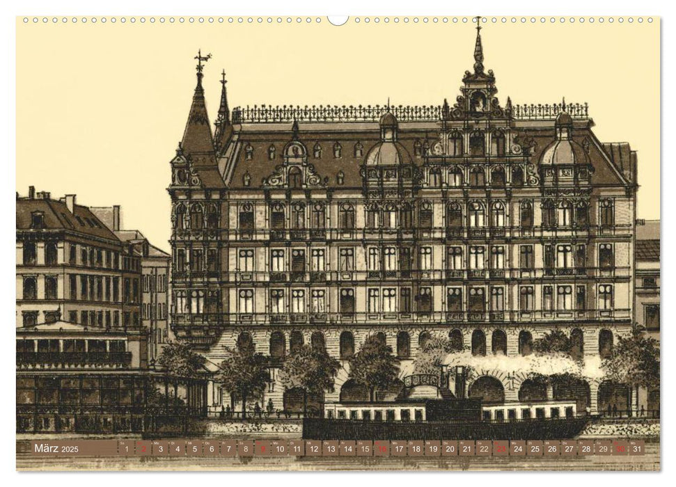 Hamburg: Die Hafenstadt auf historischen Stichen (CALVENDO Premium Wandkalender 2025)