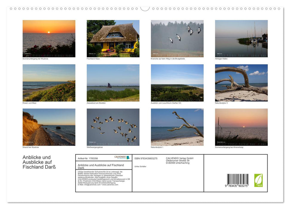 Anblicke und Ausblicke auf Fischland Darß (CALVENDO Premium Wandkalender 2025)