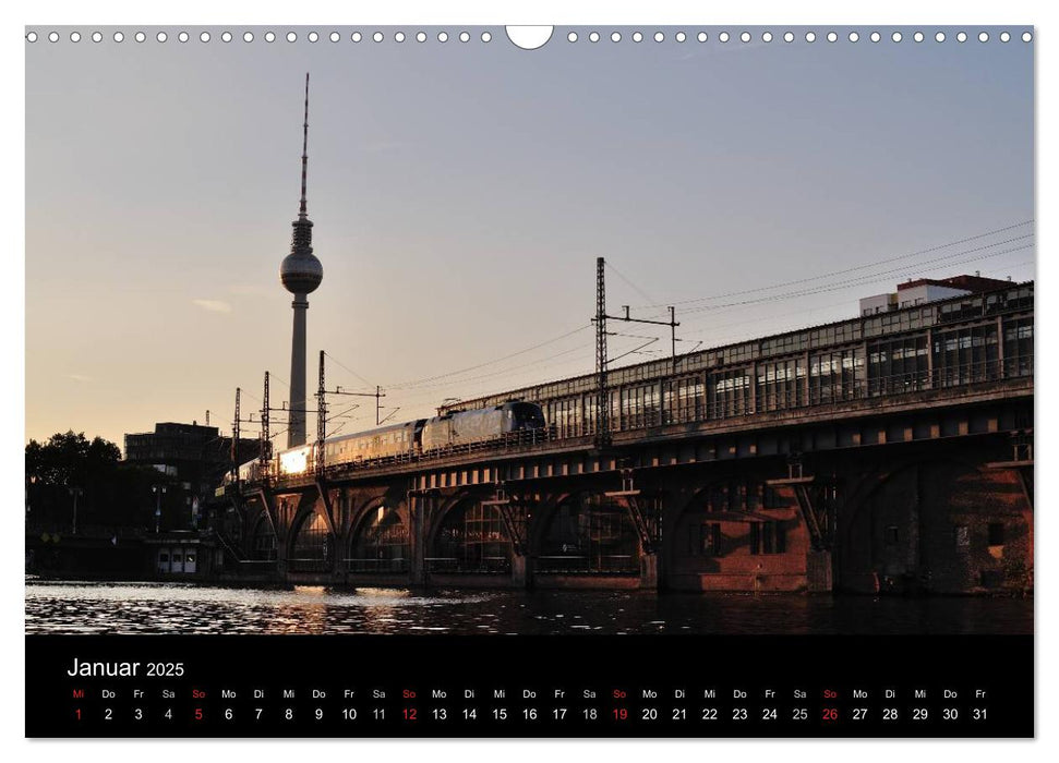 Auf Gleisen durch Berlin (CALVENDO Wandkalender 2025)