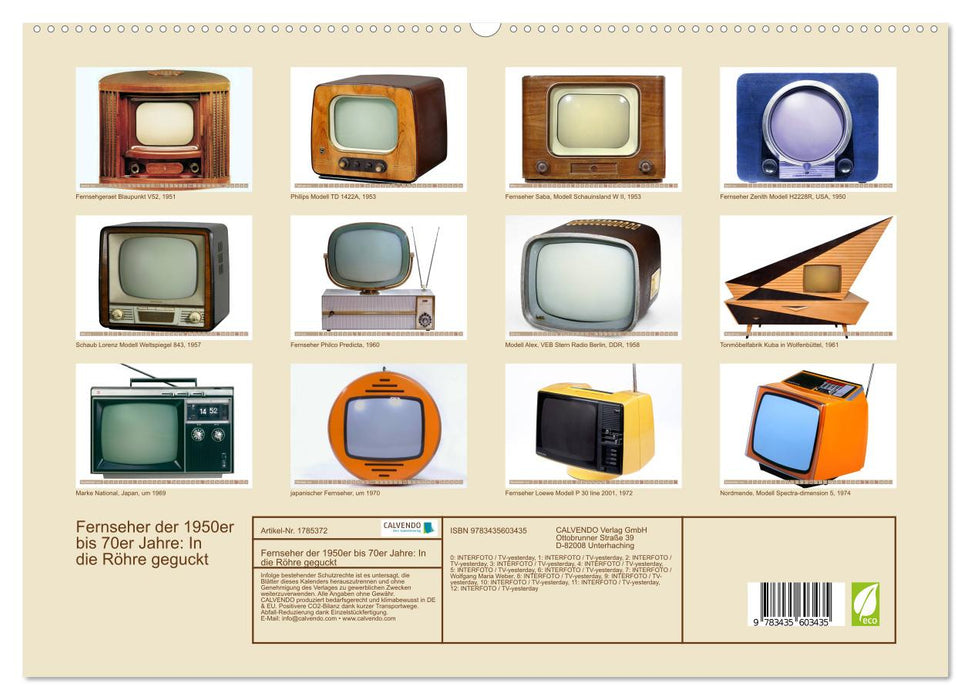 Fernseher der 1950er bis 70er Jahre: In die Röhre geguckt (CALVENDO Premium Wandkalender 2025)