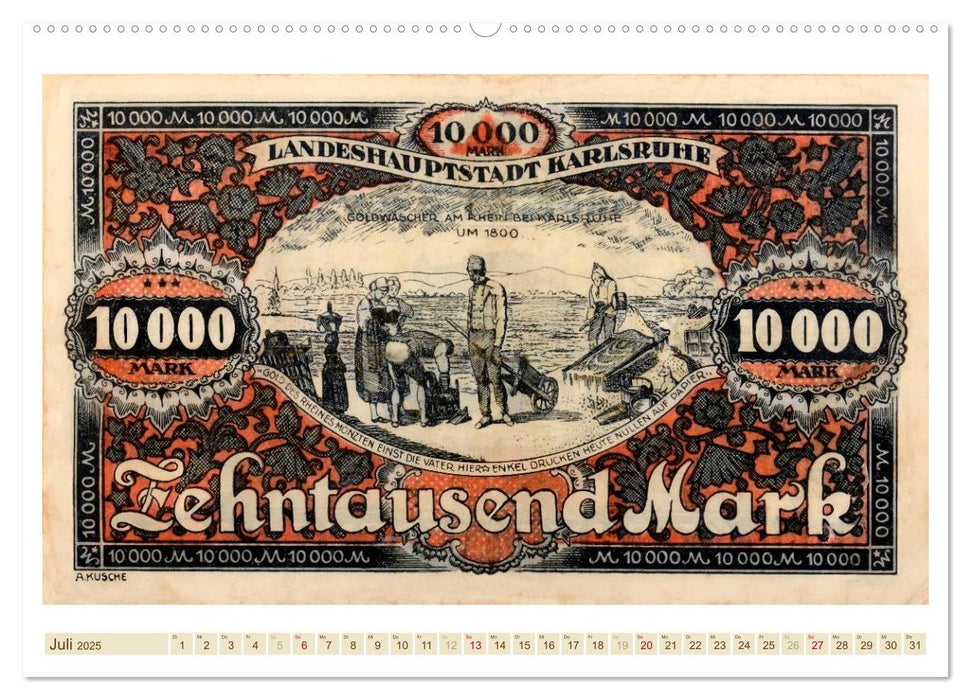 Geldscheine aus der ersten Hälfte des 20. JahrhundertsAltes Geld: Schöne Scheine (CALVENDO Premium Wandkalender 2025)