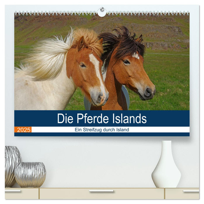 Die Pferde Islands - Ein Streifzug durch Island (CALVENDO Premium Wandkalender 2025)