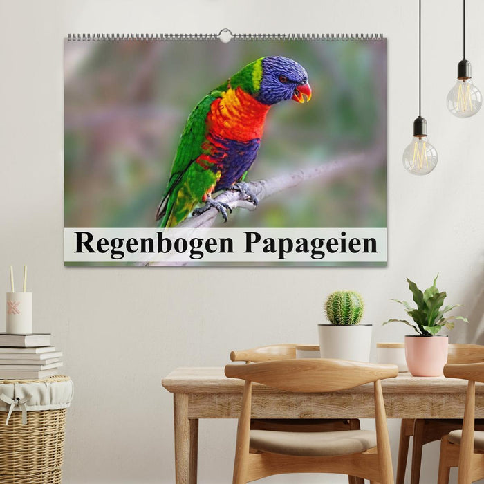 Regenbogen Papageien (CALVENDO Wandkalender 2025)