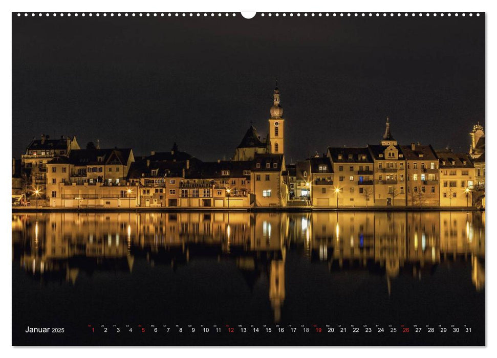 Unterfranken bei Nacht (CALVENDO Premium Wandkalender 2025)