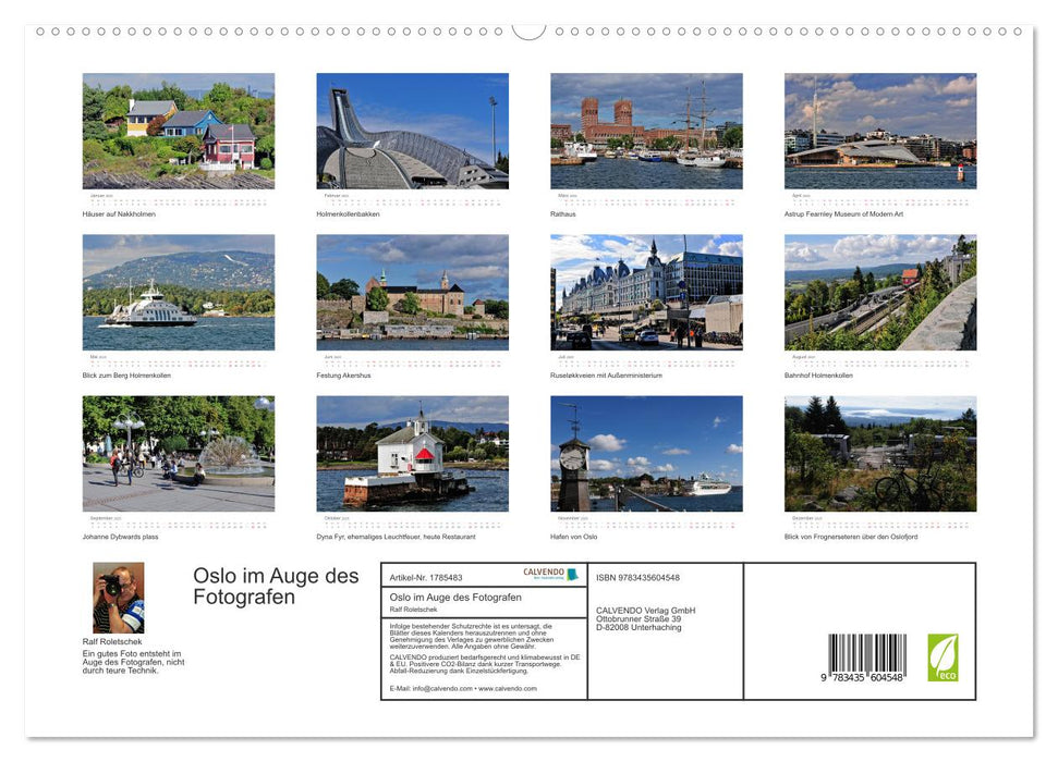 Oslo im Auge des Fotografen (CALVENDO Premium Wandkalender 2025)