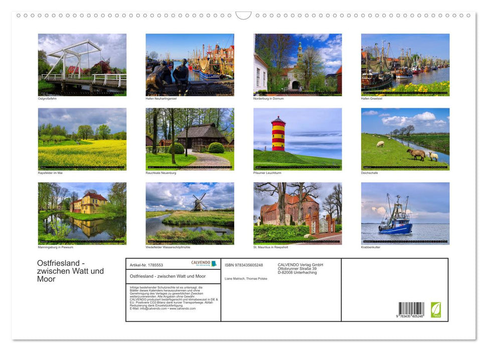 Ostfriesland - zwischen Watt und Moor (CALVENDO Wandkalender 2025)