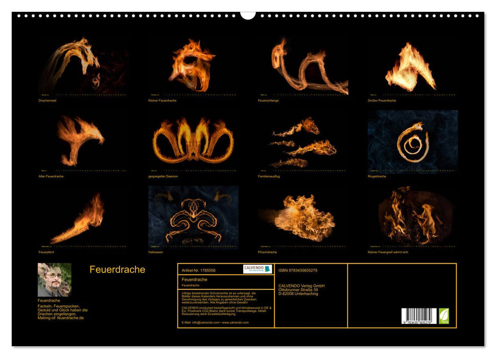 Feuerdrache (CALVENDO Wandkalender 2025)