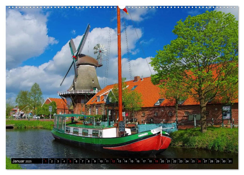 Windmühlen in Ostfriesland (CALVENDO Wandkalender 2025)