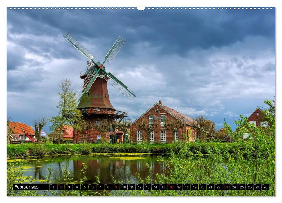 Windmühlen in Ostfriesland (CALVENDO Wandkalender 2025)