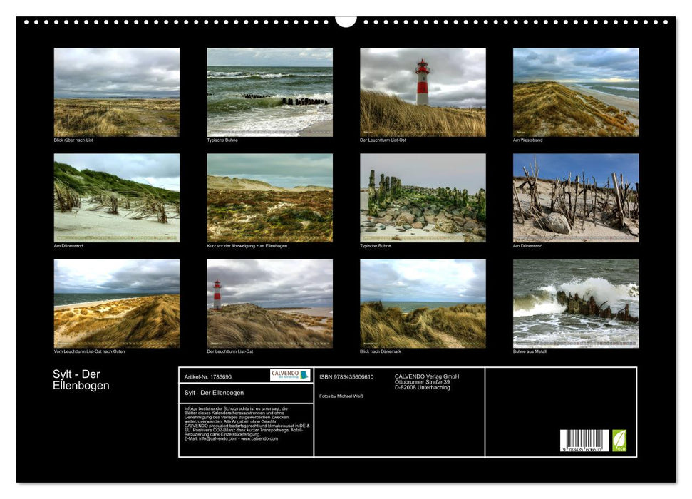 Sylt - Der Ellenbogen (CALVENDO Wandkalender 2025)