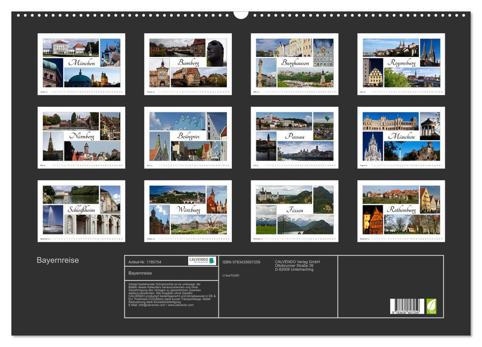 Bayernreise (CALVENDO Wandkalender 2025)