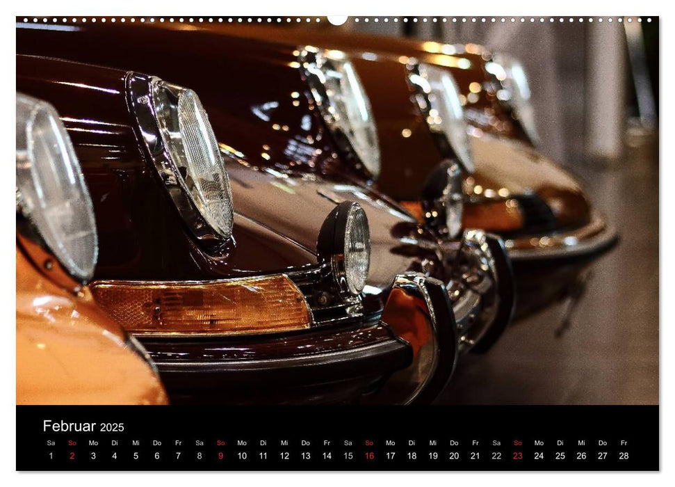Heiligs Blechle - Porsche-Ikonen im Detail (CALVENDO Wandkalender 2025)