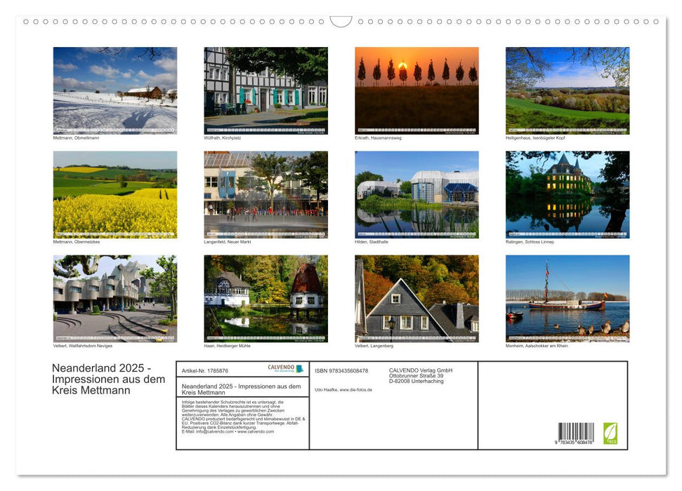 Neanderland 2025 - Impressionen aus dem Kreis Mettmann (CALVENDO Wandkalender 2025)