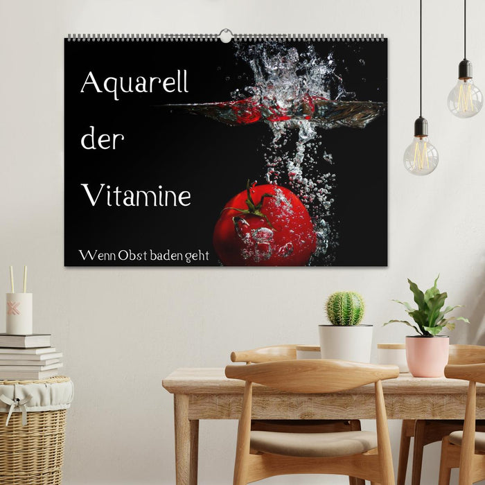 Aquarell der Vitamine – Wenn Obst baden geht (CALVENDO Wandkalender 2025)