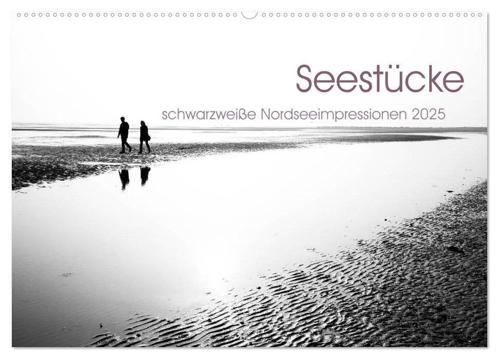 Seestücke. Schwarzweiße Nordseeimpressionen 2025 (CALVENDO Wandkalender 2025)