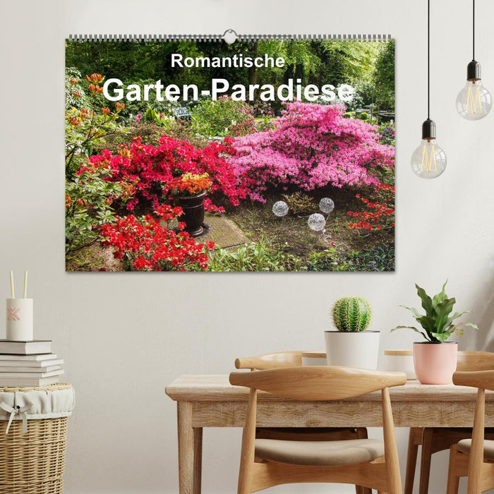 Romantische Garten-Paradiese (CALVENDO Wandkalender 2025)