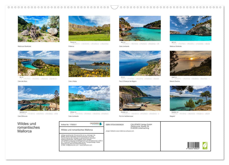 Wildes und romantisches Mallorca (CALVENDO Wandkalender 2025)