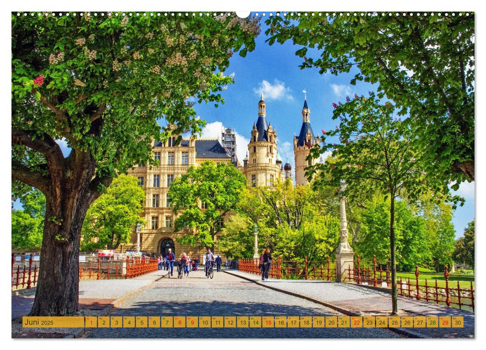 Schloss Impressionen - Residenz- und Landeshauptstadt Schwerin (CALVENDO Premium Wandkalender 2025)