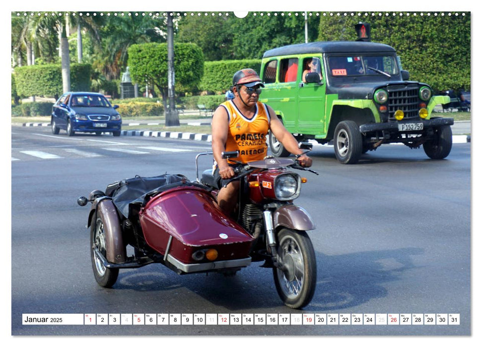 Mythos MZ - Ein DDR-Motorrad auf Kuba (CALVENDO Wandkalender 2025)