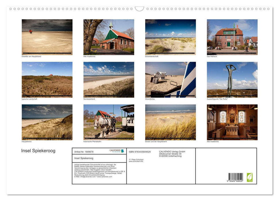 Insel Spiekeroog (CALVENDO Wandkalender 2025)