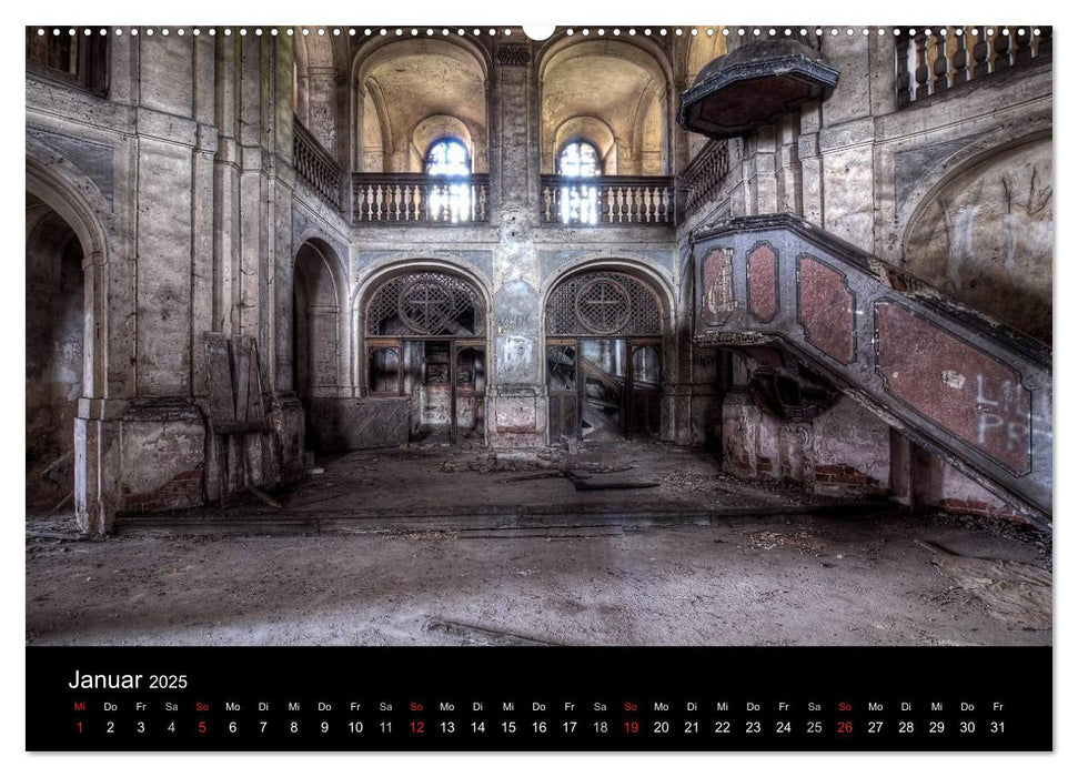 Verlassene Ort - Kirchen (CALVENDO Wandkalender 2025)