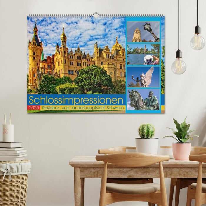 Schloss Impressionen - Residenz- und Landeshauptstadt Schwerin (CALVENDO Wandkalender 2025)