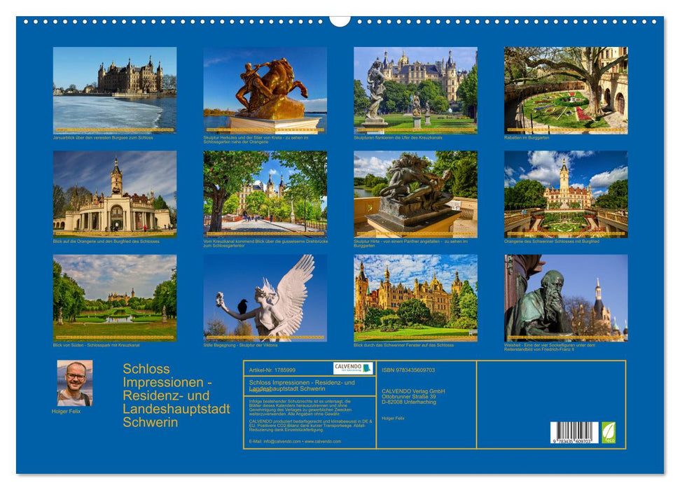 Schloss Impressionen - Residenz- und Landeshauptstadt Schwerin (CALVENDO Wandkalender 2025)