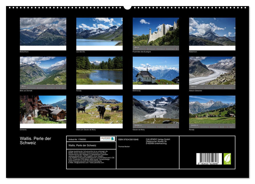 Wallis. Perle der Schweiz (CALVENDO Premium Wandkalender 2025)