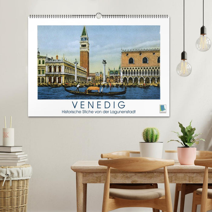 Erinnerungen an das alte Venedig: Historische Stiche von der Lagunenstadt (CALVENDO Wandkalender 2025)