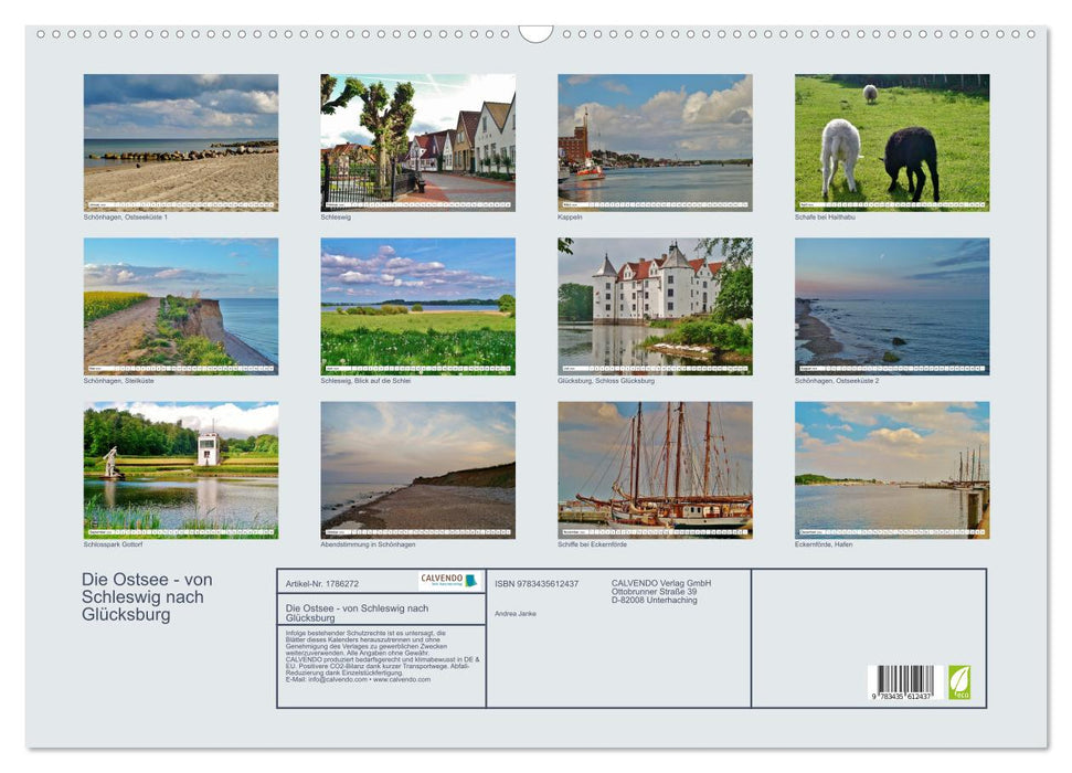 Die Ostsee - von Schleswig nach Glücksburg (CALVENDO Wandkalender 2025)