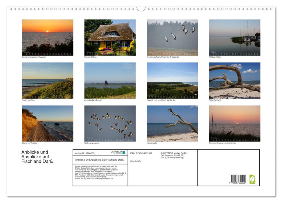 Anblicke und Ausblicke auf Fischland Darß (CALVENDO Wandkalender 2025)