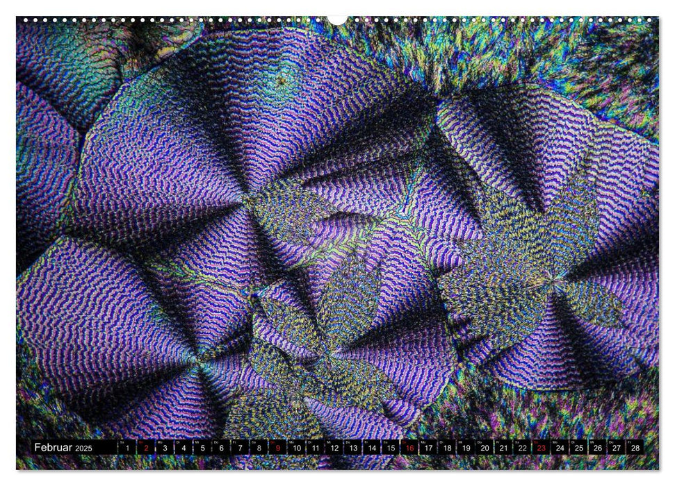 Mikrokristalle in polarisiertem Licht (CALVENDO Wandkalender 2025)