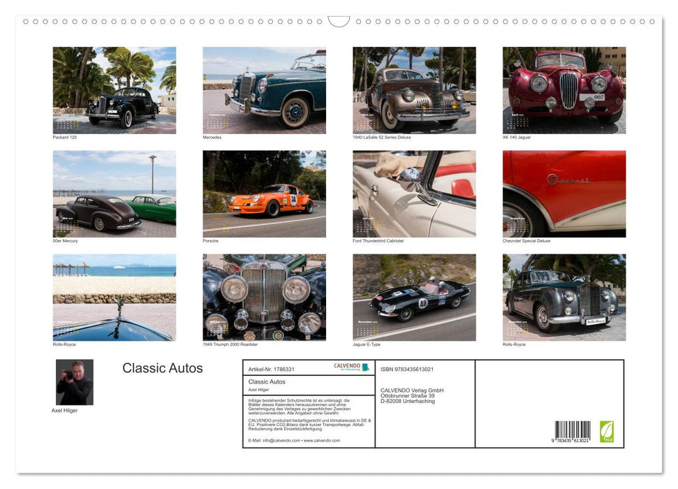 Classic Autos (CALVENDO Wandkalender 2025)