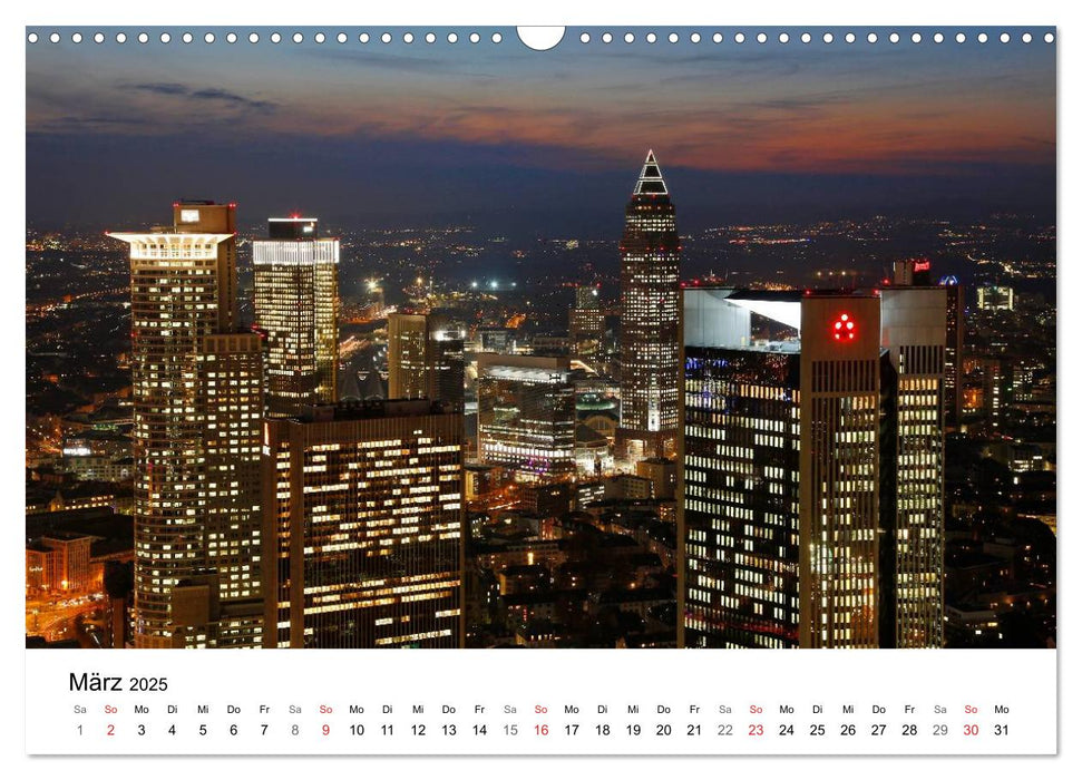 Frankfurt Skyline von Petrus Bodenstaff (CALVENDO Wandkalender 2025)